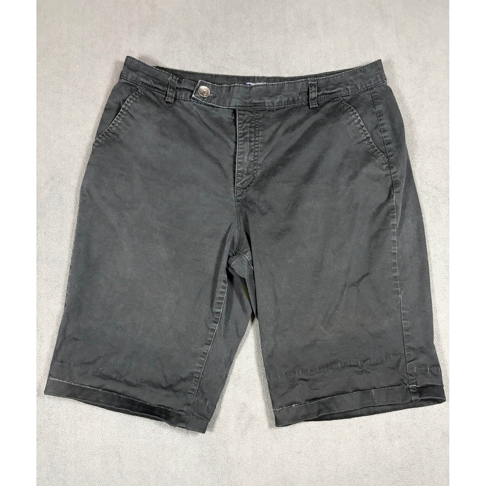 Bandolino Shorts Womens 16P Black Chino Cotton Spandex Stretch Casual